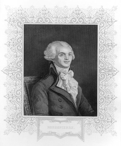 Portrait of Robespierre by English School